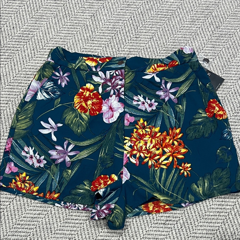 Forever 21 High Waist Floral Shorts - Multicolor